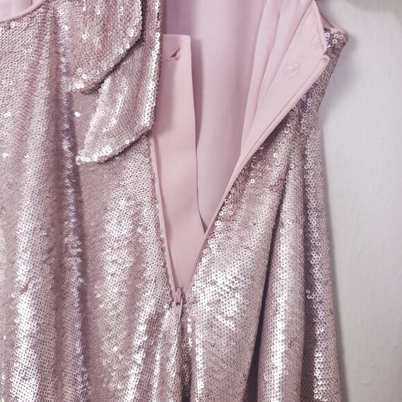 C/MEO Collective Illuminated Sequin Shimmer Mini Dress (Pink, Small) - Picture 13 of 16